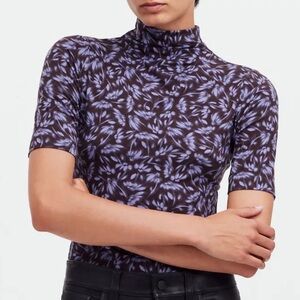 Madewell Brown and purple Patterned Top